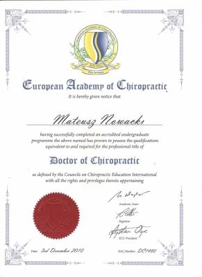 DoktorChiropraktykiECUMateuszNowackiDC